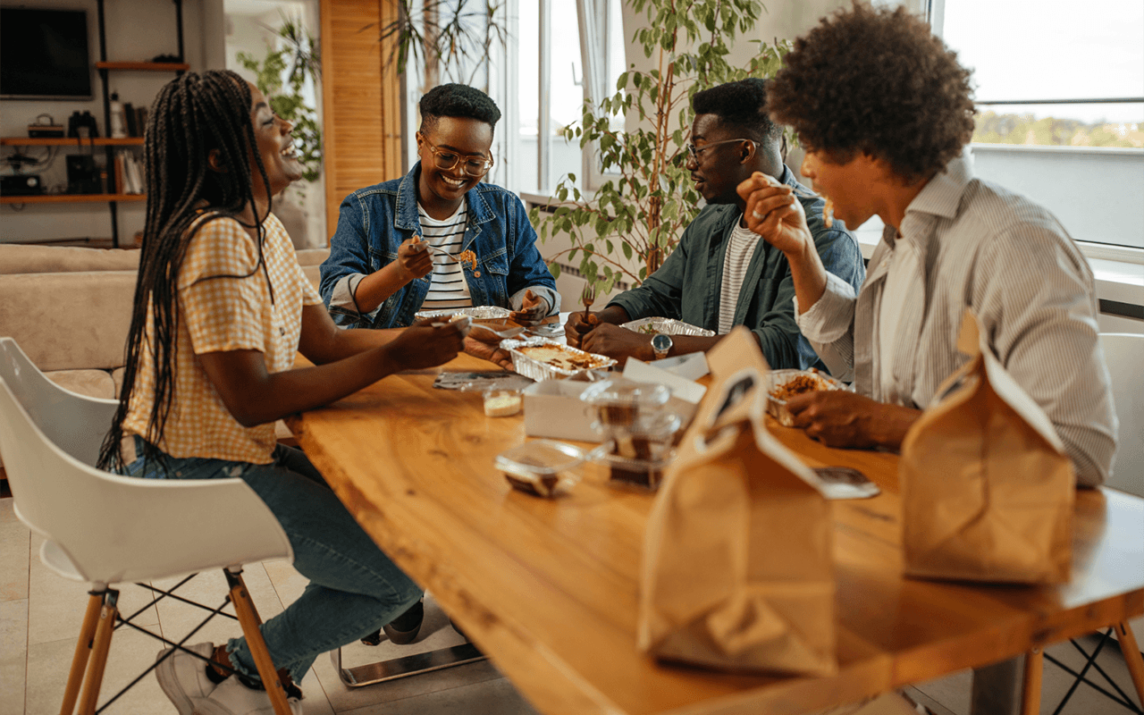 ForkStation food delivery app interface showing restaurant selection and ordering process